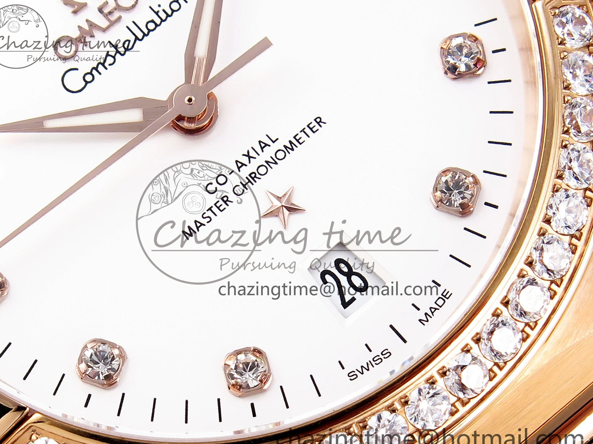 0216 Soft Constellation 39mm RG Diamonds Bezel ASWF 1:1 Best Edition White Dial on RG Bracelet A 7783